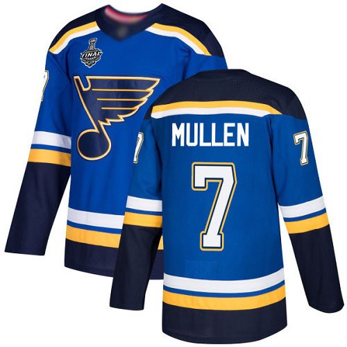 NHL St. Louis Blues Trikot #7 Joe Mullen Blau Heim 2019 Stanley Cup